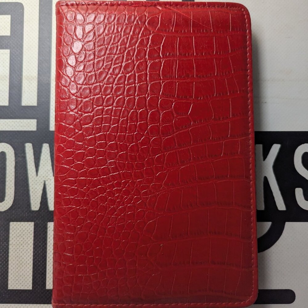 Fake Alligator Skin Journal - Red 9in x 6in